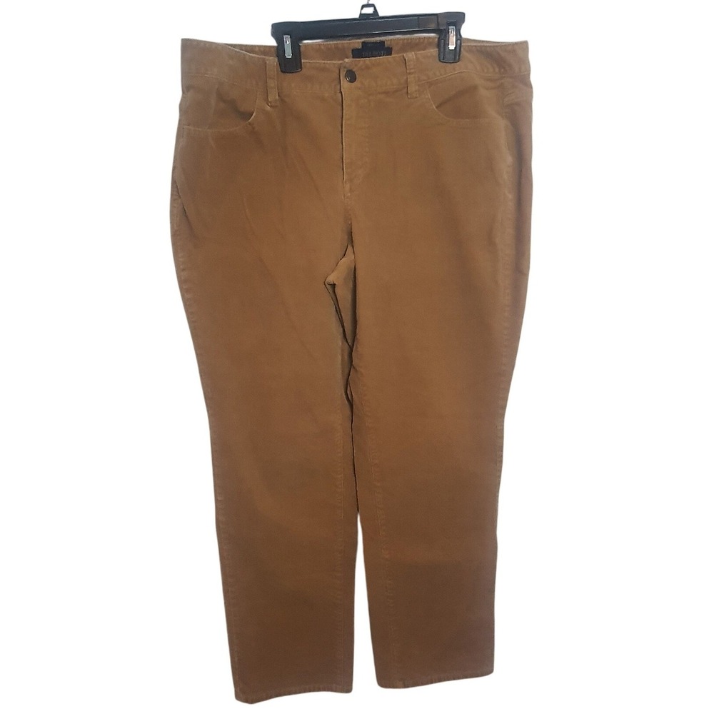 Talbots Heritage Corduroy Pants Womens 22WP Tan Straight Leg Cotton Stretch